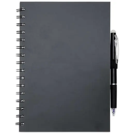 Santhome Eternity Reusable Notebook & Pen Set Black Front